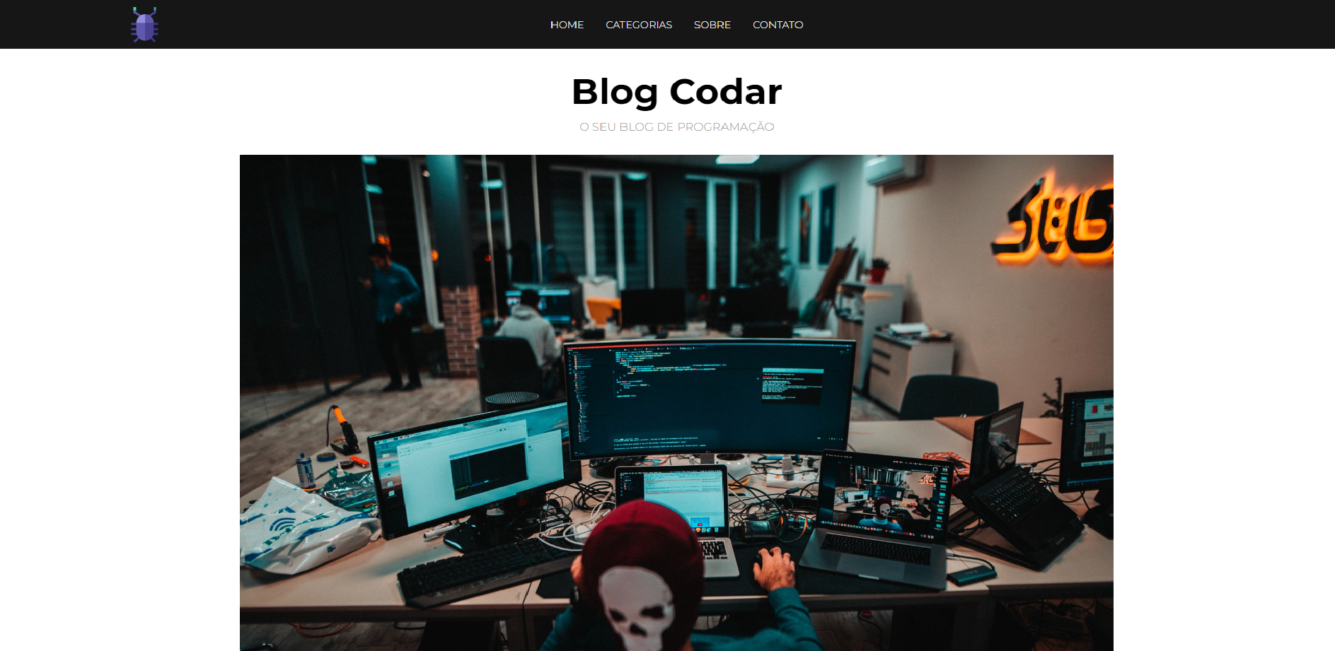 imagem do projeto blog codar